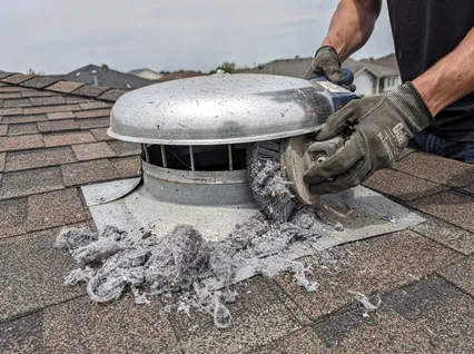 Cleaning Dryer Vent On Roof in Hollywood