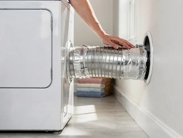 Professional dryer vent hose installation by Hollywood Dryer Vent Cleaning in Hollywood